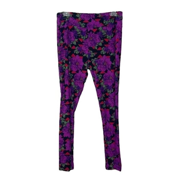 ❤️ 🆕 LULAROE Floral LEGGINGS Size M - Picture 1 of 4